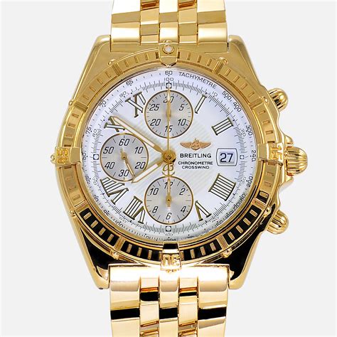 24k gold breitling|breitling gold men's watches.